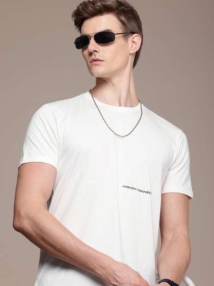 French Connection Brand Logo Printed Pure Cotton T-shirt