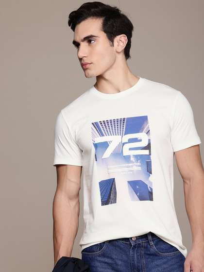 French Connection Graphic Printed Pure Cotton T-shirt