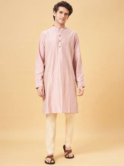 indus route by Pantaloons Striped Straight Kurta