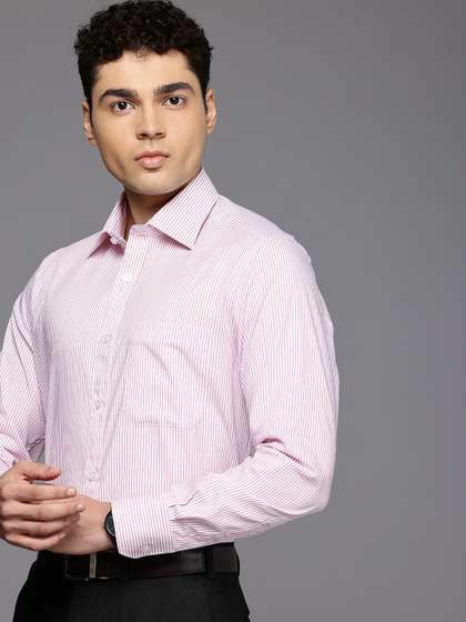 Louis Philippe Classic Opaque Striped Pure Cotton Formal Shirt