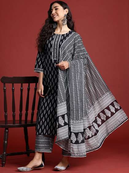 Indo Era Kurta With Palazzos & Dupatta