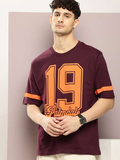 DILLINGER Men Typography Printed Oversized Cotton T-shirt