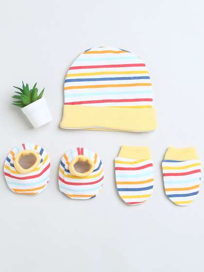 BUMZEE Infants Boys
                    Striped Cotton Beanie