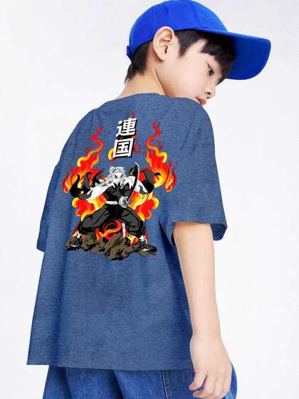 BAESD Boys Printed Extended Sleeves Oversized T-shirt