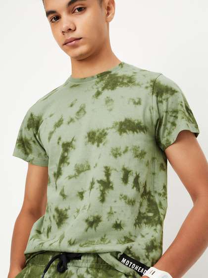 max Boys Dyed Round Neck Tshirt