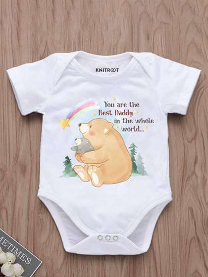 KNITROOT Infants Kids
                    Typography Printed Bodysuit