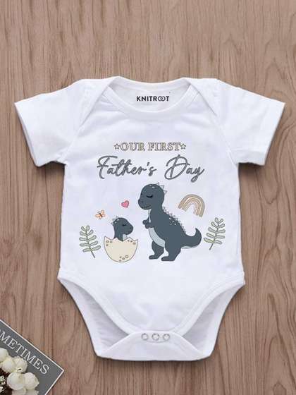 KNITROOT Infants Kids
                    Typography Printed Bodysuit