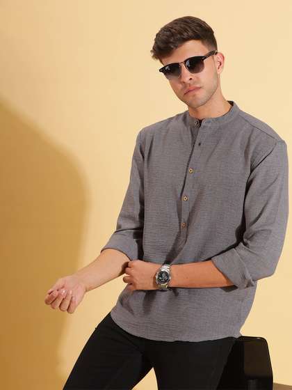 HERE&NOW Mandarin Collar Short Kurta