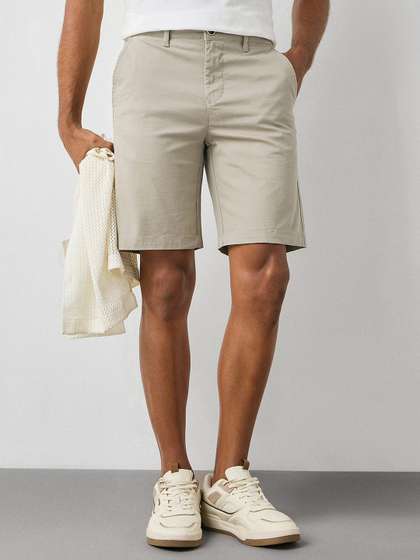 Price History of Red Flame Men Mid Rise Chino Shorts from Myntra