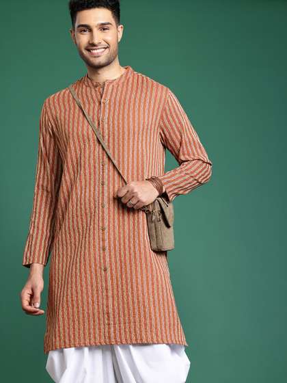Sangria Geometric Embroidered Kurta