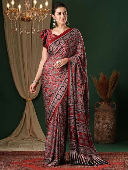 Anouk Ethnic Motifs
                        Pure Crepe Saree