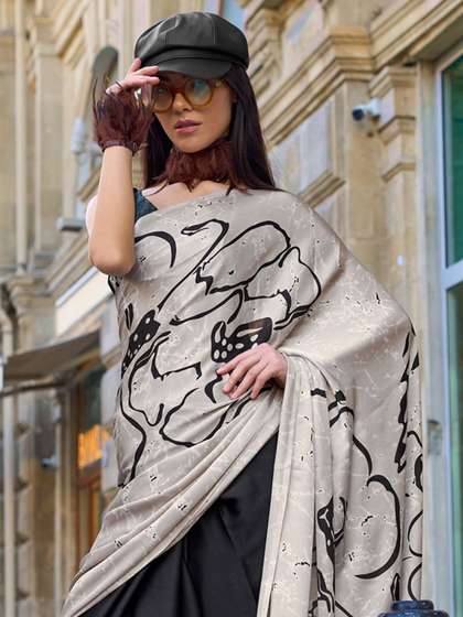 Sangria Abstract
                        Printed Satin Saree