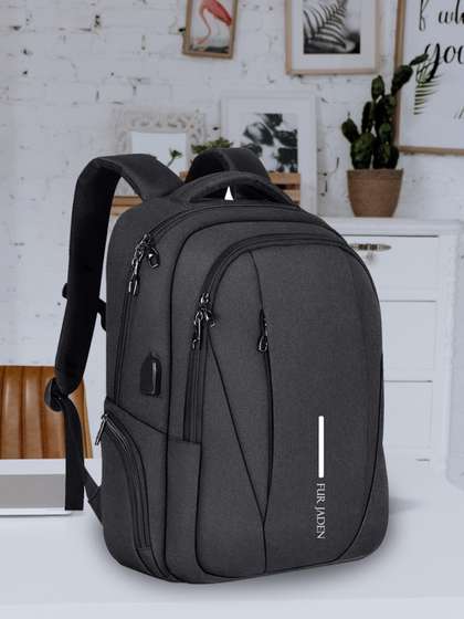 FUR JADEN Unisex
                        Brand Logo Backpack with USB Charging Port -
                        22L
