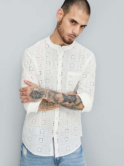 max Men Self Design Short Kurta