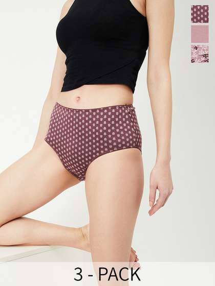 max Pack Of 3 Women
                      Floral Printed Hipster Briefs