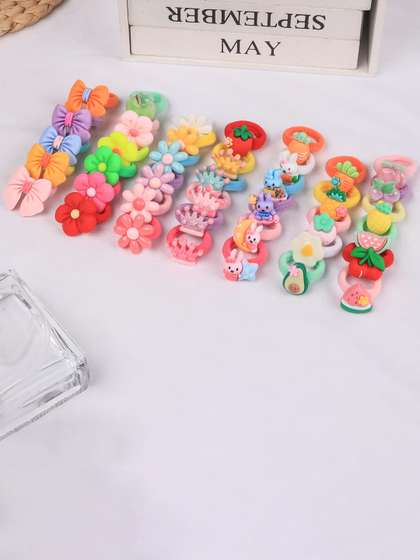 NEOBABY Girls Set Of
                      24 Embellished Ponytail Holders