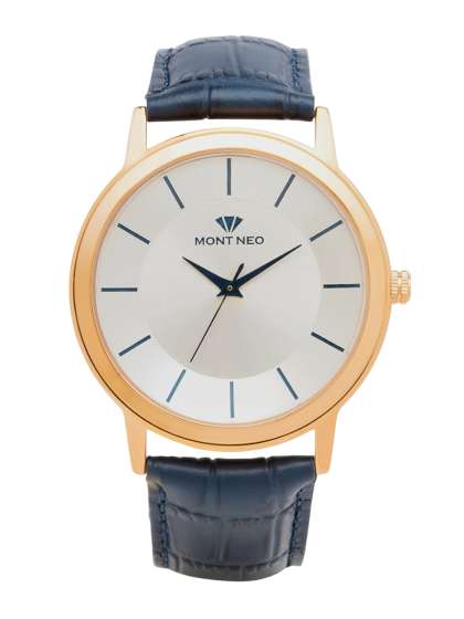 Price History of MONT NEO Men Mother of Pearl Dial Leather Textured Straps Analogue Watch 8003T L3303 from Myntra 111 12043965