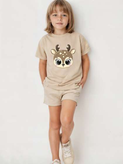 x2o Kids Printed
                        Pure Cotton T-shirt With Shorts