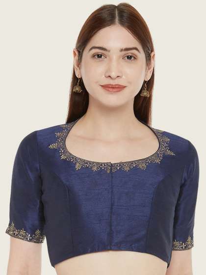 Studio Shringaar Embroidered Cotton Silk Blouse