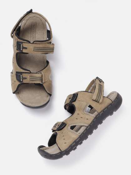 Woodland textured sandals with velcro fastening clearance