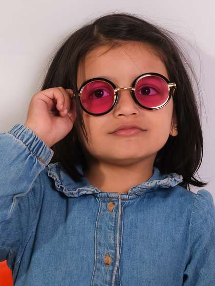 DukieKooky Unisex Kids
                    Round Sunglasses with UV Protected Lens DKSG479F