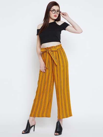 Zastraa Women Striped Palazzos
