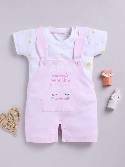 Toonyport Kids
                    Typography Printed Cotton Round Neck Rompers