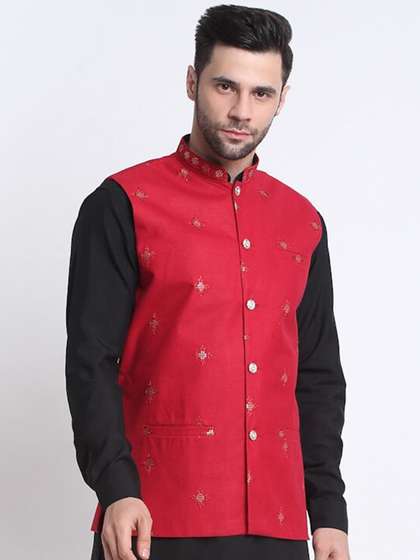 KRAFT INDIA Men Embellished Nehru Jacket