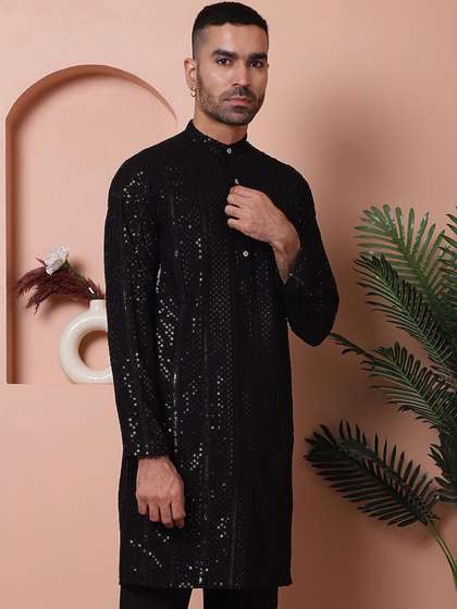 Jompers Sequins Embroidered Kurtas.