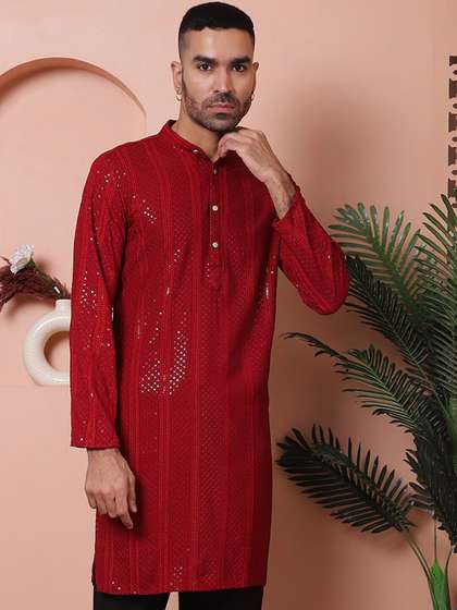 Jompers Sequins Embroidered Kurtas.