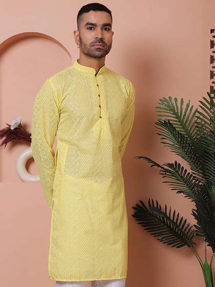 Jompers Men Geometric Kurta