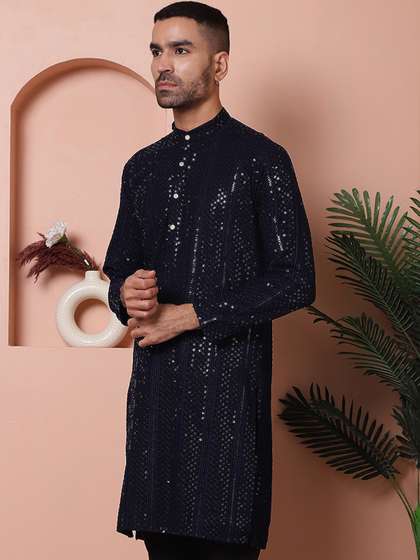 Jompers Sequins Embroidered Kurtas.