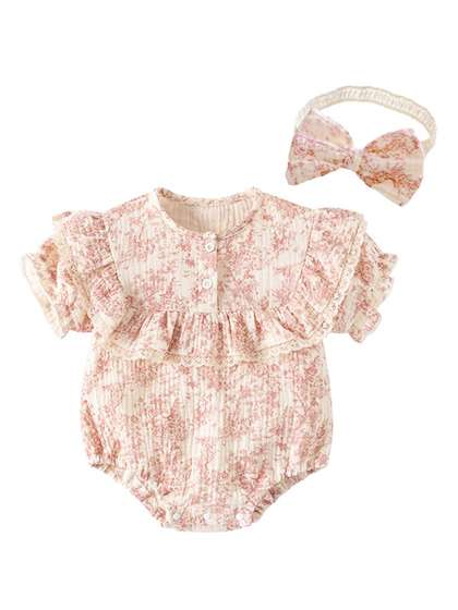StyleCast x Revolte
                    Infants Printed Bodysuit With Head Band
