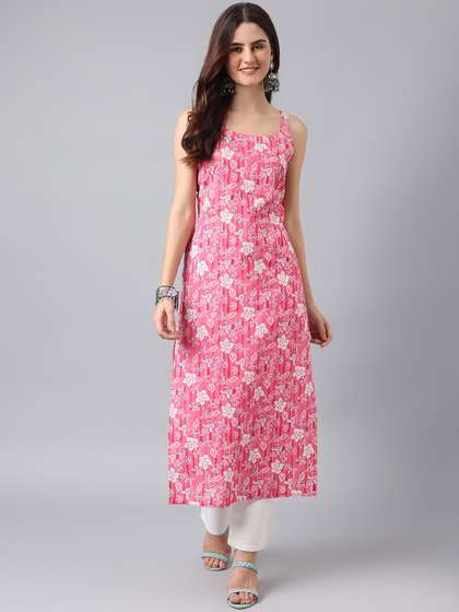 ANANDITA Women Floral Printed Thread Work Kurta