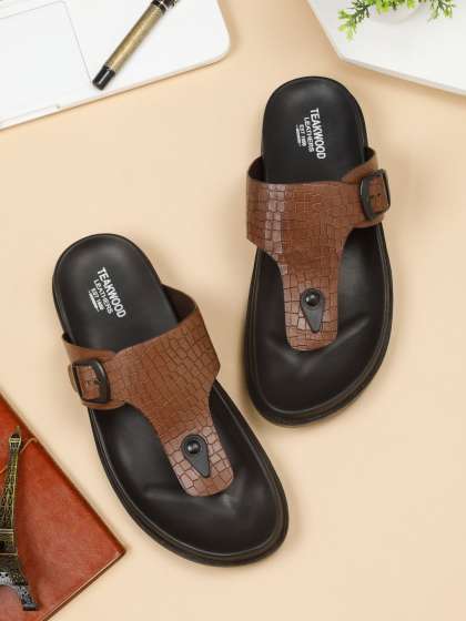 Teakwood leather sandals online