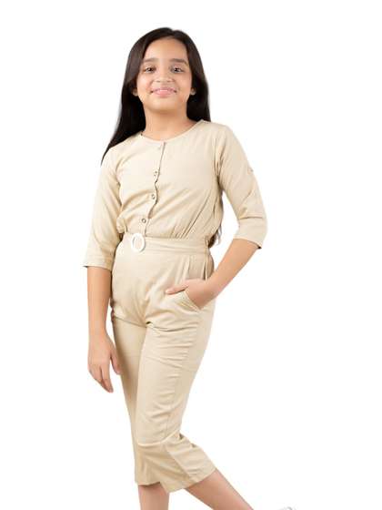 Kids Cave Girls Basic
                    Jumpsuit