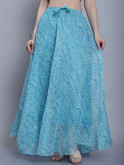 SOUNDARYA Printed Flared Maxi Skirts