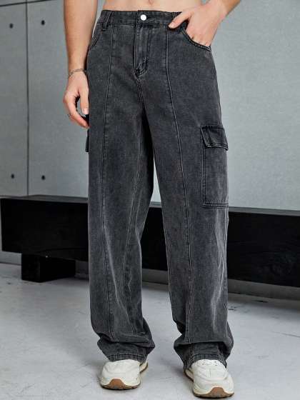 Kotty Men Low-Rise Stretchable Cargo  Jeans