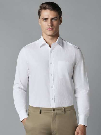 Louis Philippe Men Vertical Stripes Formal Shirt