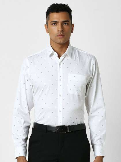 Peter England Men
                          Slim Fit Opaque Printed Formal Shirt