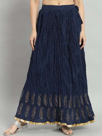 ZRI Pure Cotton Flared Maxi Skirt