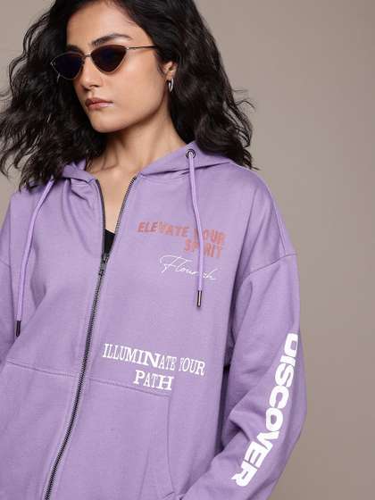 Roadster The
                        Lifestyle Co. Typography Printed Hooded
                        Sweatshirt