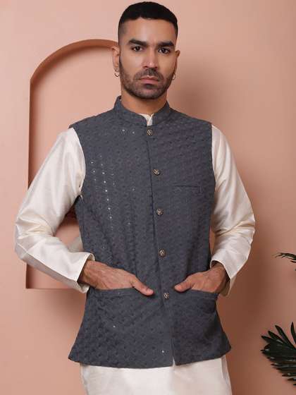 Anouk Embroidered Nehru Jacket