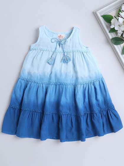 The Magic Wand Girls Tie
                    and Dye Sleeveless Cotton Fit & Flare Dress