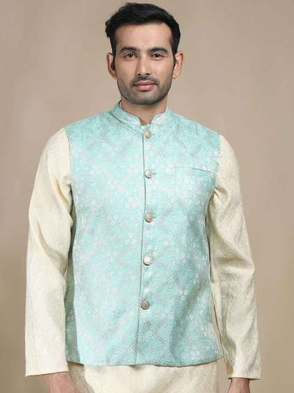 FILORI Brocade Art Silk Nehru Jacket