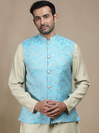 FILORI Brocade Art Silk Nehru Jacket