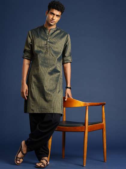 Taavi Striped Woven Legacy Kurta