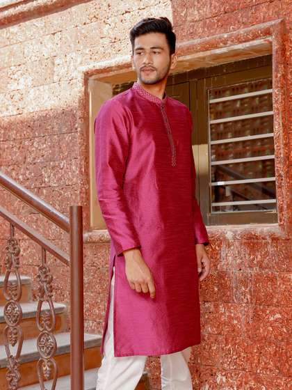 FILORI STUDIO Ethnic Motifs Woven Design Mandarin Collar Kurta