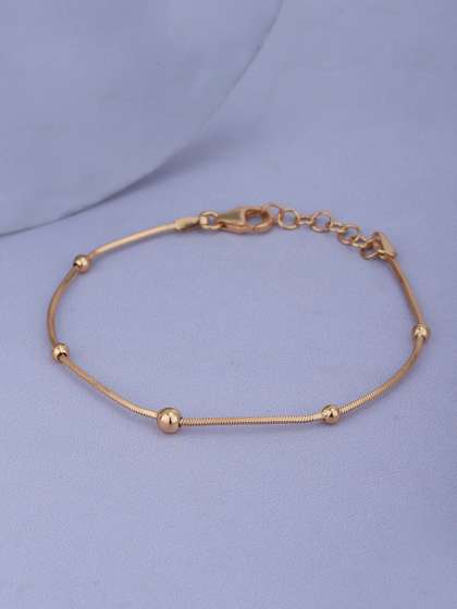 Carlton London 18kt
                        Rose Gold Plated with Ball Charm Bracelet
