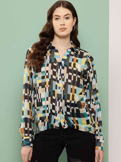 Roadster Colourblocked Loose fit Shirt
